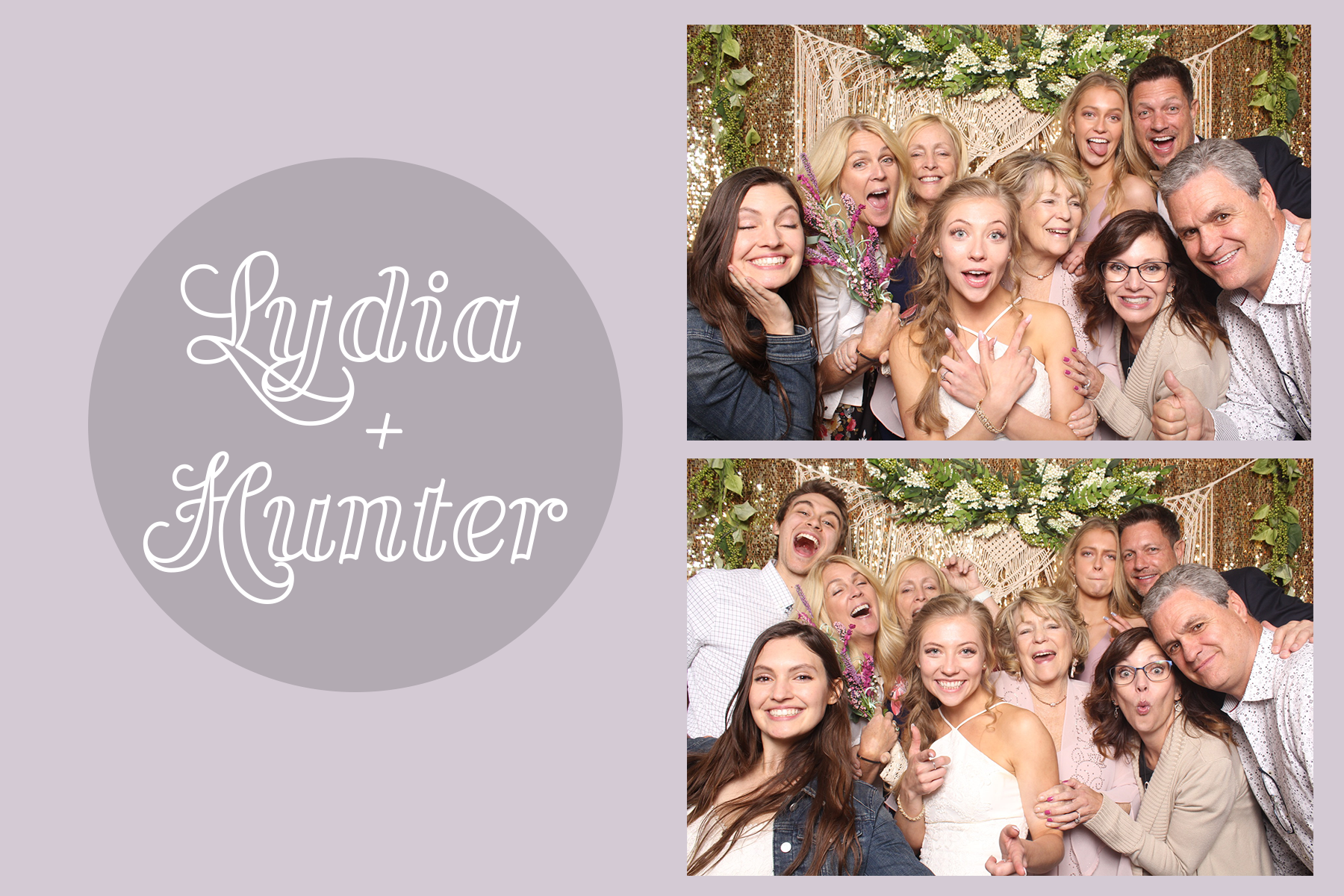 a custom photo booth print design for a rustic wedding in phoenix arizona